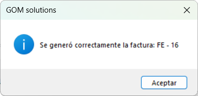 GOMserver Windows Pedido Propina Facturar No