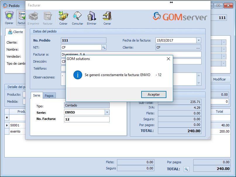 GOM server Config VistaPrevia 0
