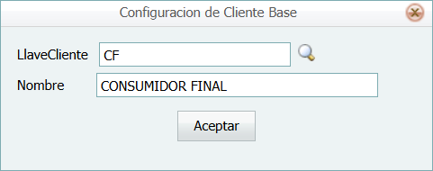 GOMserver General Cliente Configuracion Base