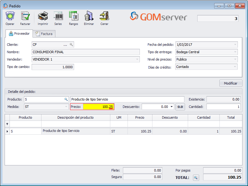 GOM server Config DecimalPrecio2