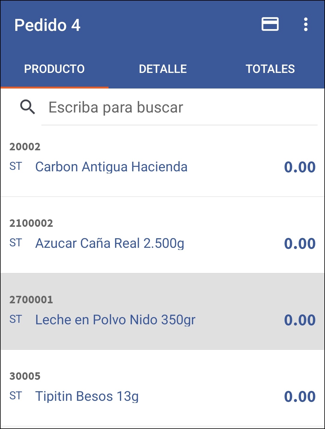 GOMserver App Inicio Offline Producto