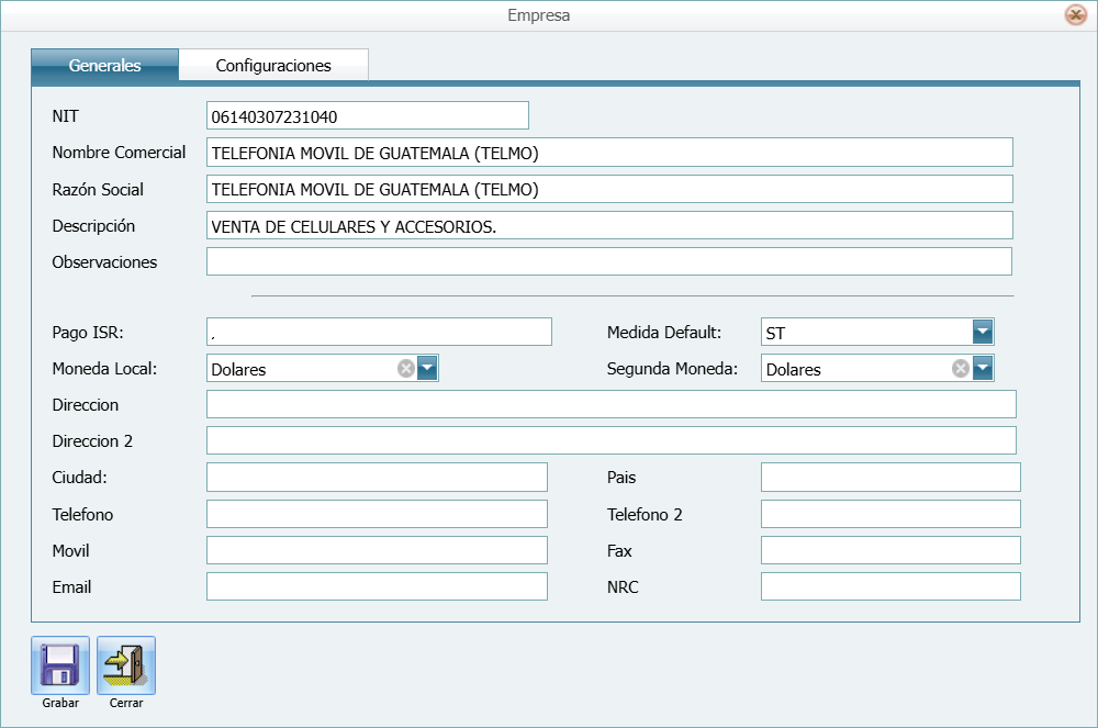 Empresa General Llena