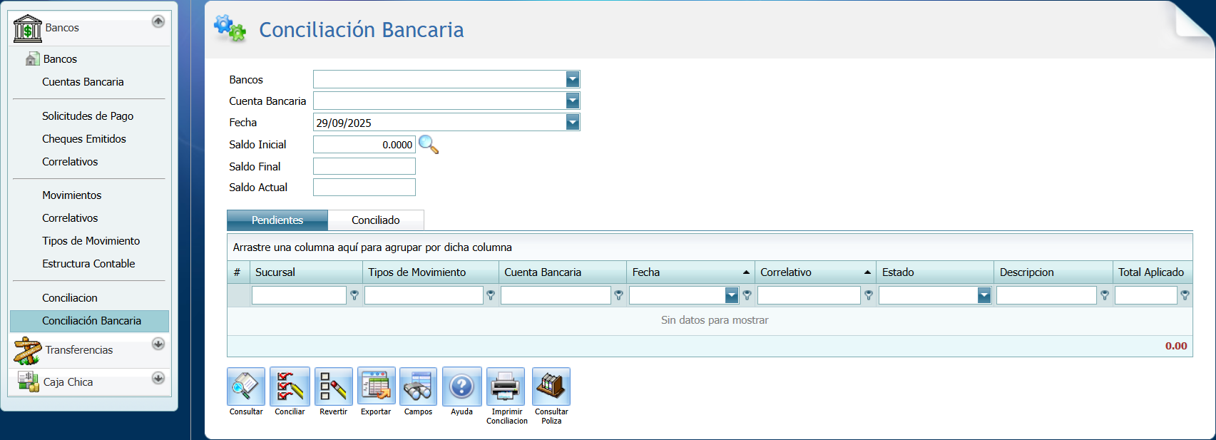 Bancos Conciliacion Bancaria