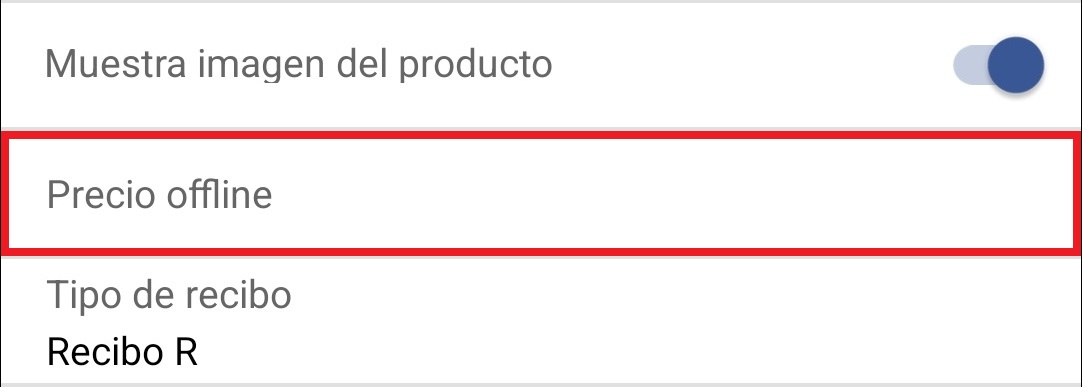 GOMserver App Configuracion Precio Offline