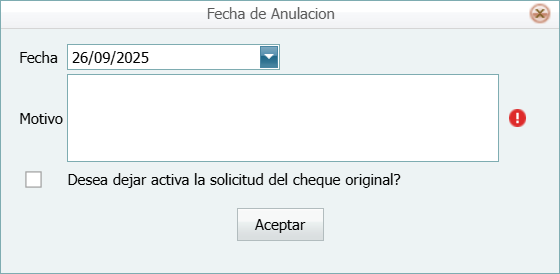 Bancos Cheques Emitidos Anular Ventana