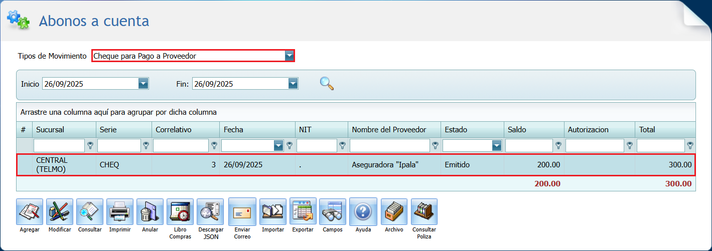 Cuantas Por Pagar Abono a Cuenta Adjuntar