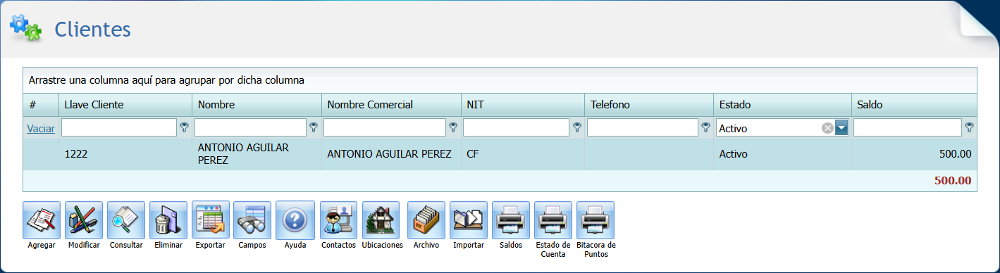 Cuantas Por Cobrar Movimiento Abono Cliente Antes SV