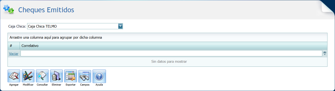 Caja Chica Correlativo Seleccion