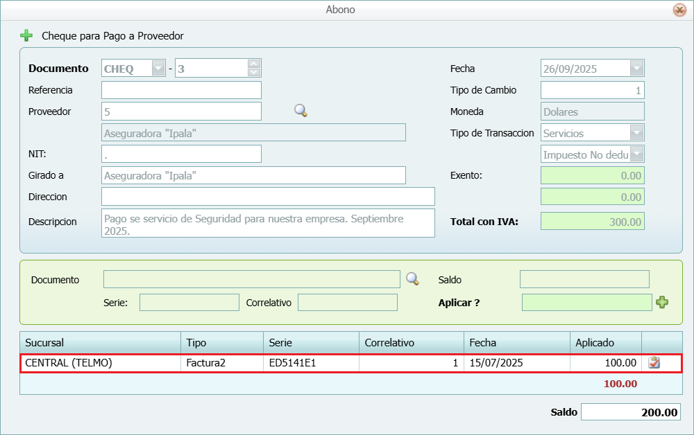 Cuantas Por Pagar Abono a Cuenta Adjuntar Documento
