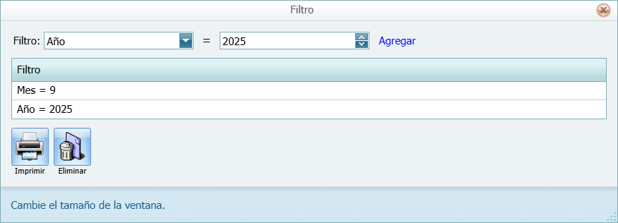 Reporte Estandar Hacienda Reporte Filtro