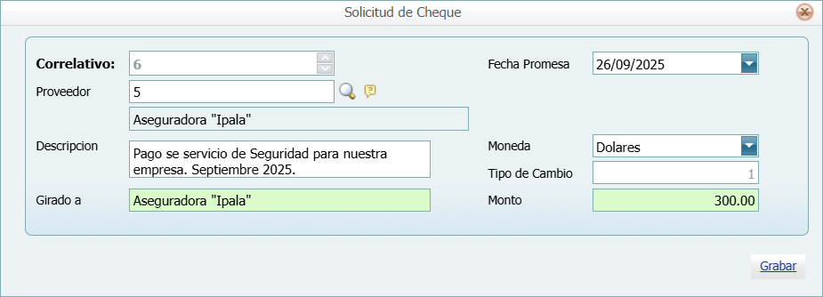 Bancos Solicitud Cheque Lleno 2