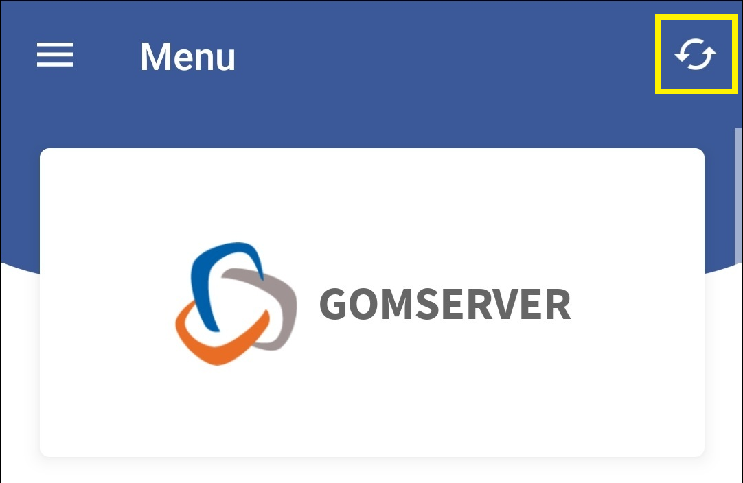 GOMserver App Menu Principal Sicronizar Productos
